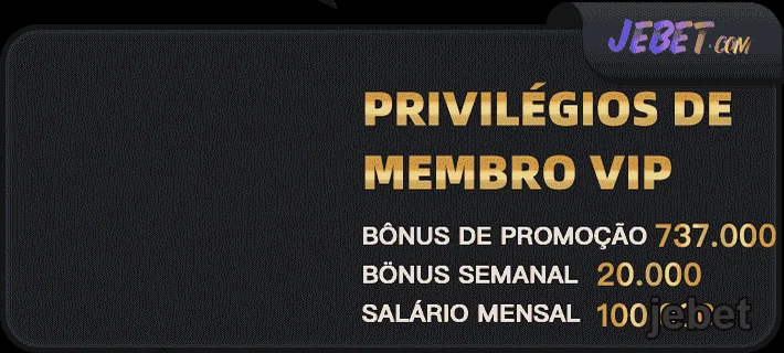 Tabela de privilégios VIP do jebet com bônus e salários.