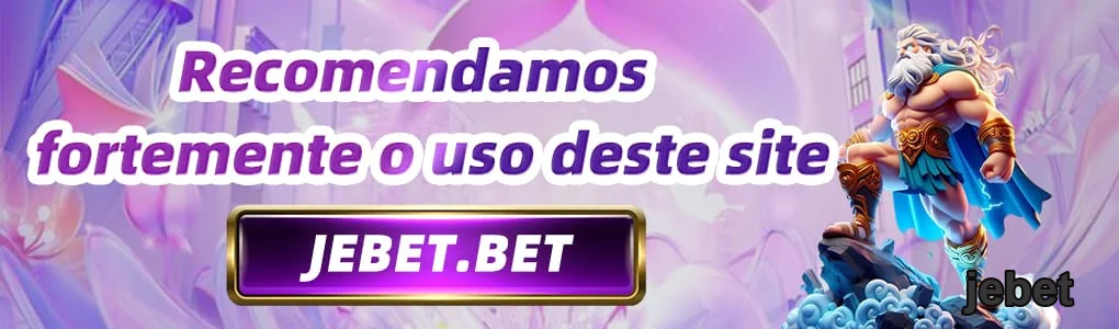 Imagem publicitária da jebet com promoções e personagens de slots.