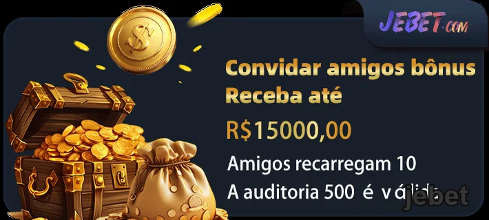 Banner da jebet com informações sobre bônus ao convidar amigos.